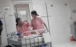 Two pregnant women "fight words" in the hospital, the abusive husband defends strangers, making netizens angry - Photo 1