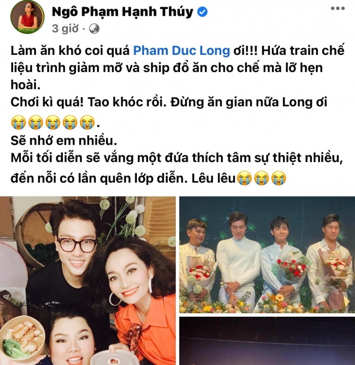 Diễn viên trẻ Đức Long qua đời, Việt Hương tiết lộ tính cách lúc còn sống - Hình 5