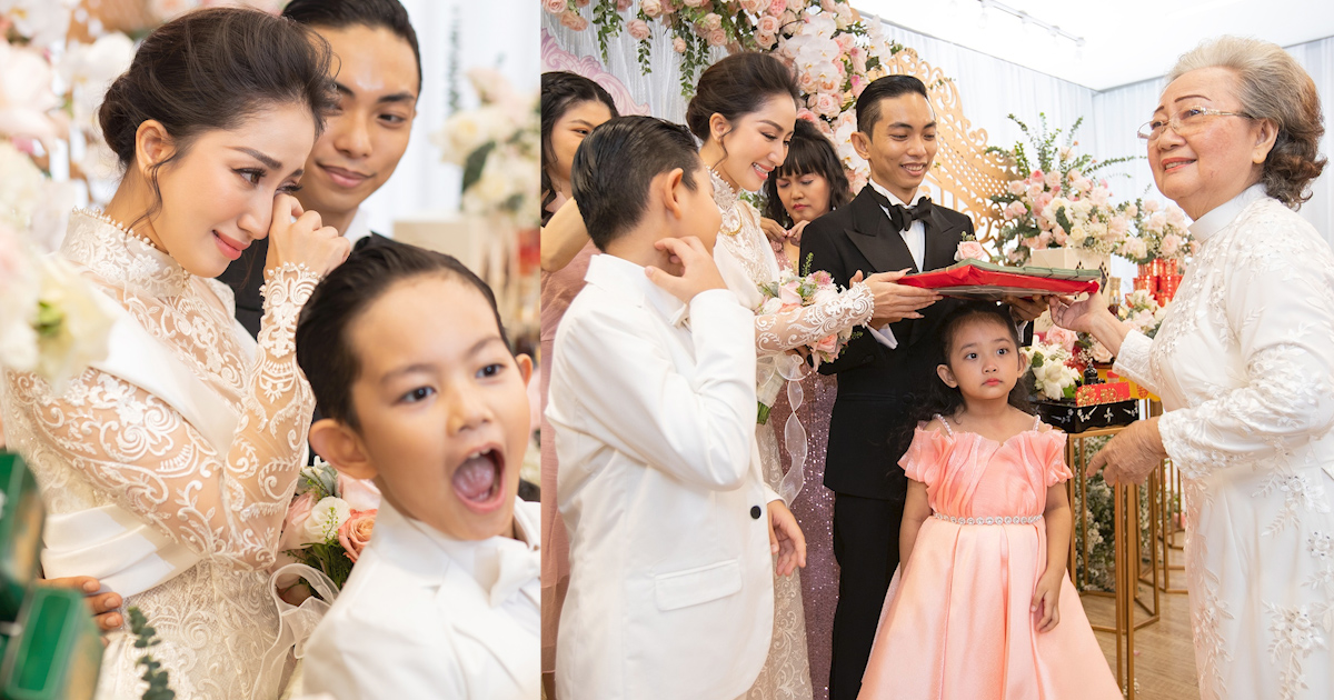 Khánh Thi bật khóc tại lễ cưới khi được bà ngoại Phan Hiển công nhận danh phận con dâu sau 13 năm - Hình 7