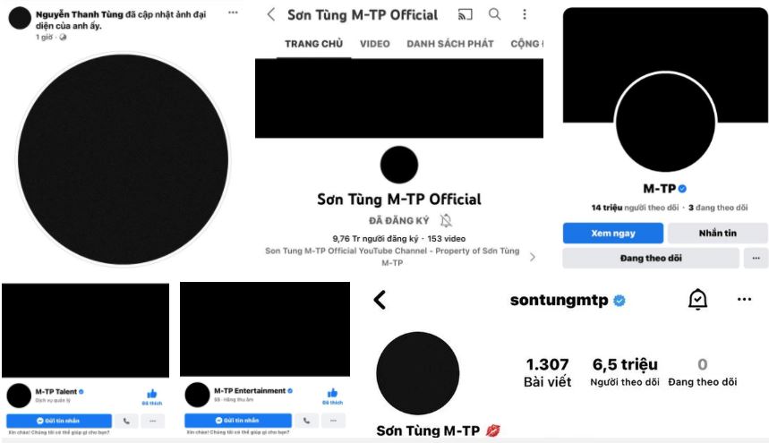 Sơn Tùng đổi hết avatar thành nền đen giống với teaser comeback của BIGBANG