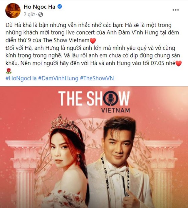 Hà Hồ bị fan chỉ trích, đòi bỏ theo dõi khi chia sẻ về Đàm Vĩnh Hưng - Hình 2