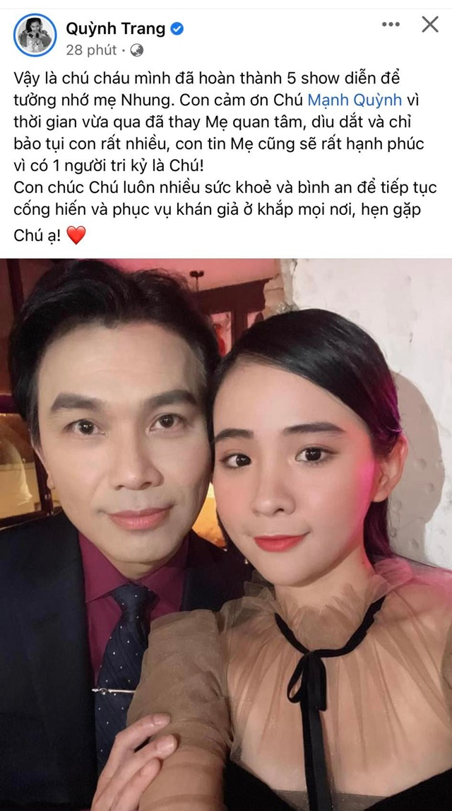 Manh Quynh posted an urgent post after the concert in memory of Phi Nhung, confusing people - Photo 2