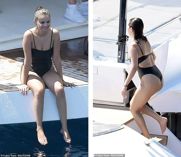 Selena Gomez was caught in a swimsuit showing off her fat, broke down with a strange guy - Photo 1
