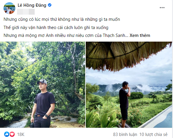 Hồng Đăng đi nghỉ dưỡng bình thản, trích dẫn đạo lý việc bị ghì xuống, bạn bè ùa vào an ủi - Hình 1