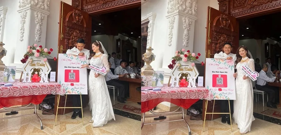 Độc lạ đám cưới Thái Bình: Đàng trai đẩy xe rùa chở đầy sính lễ sang nhà đàng gái xin dâu - Hình 7