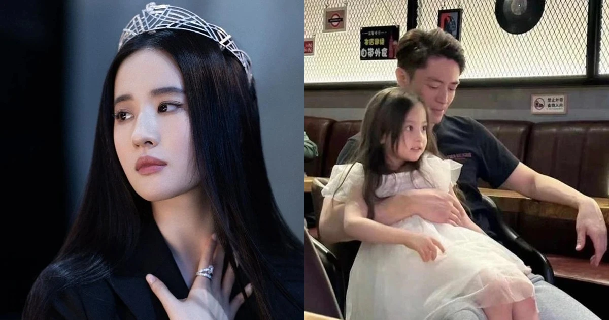 Liu Yifei revealed a photo holding her father's hand at the wedding ...