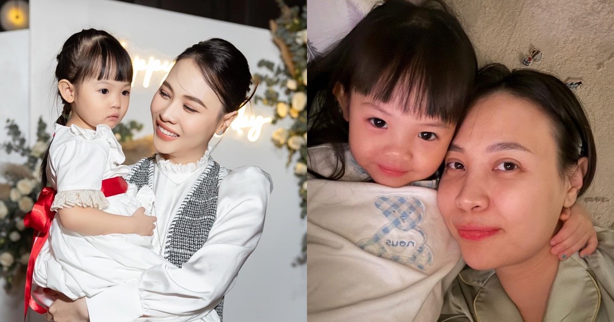 Dam Thu Trangs daughter, the older she gets, the more she resembles her mother, causing a fever with an action when she saw her mother tired - Photo 9
