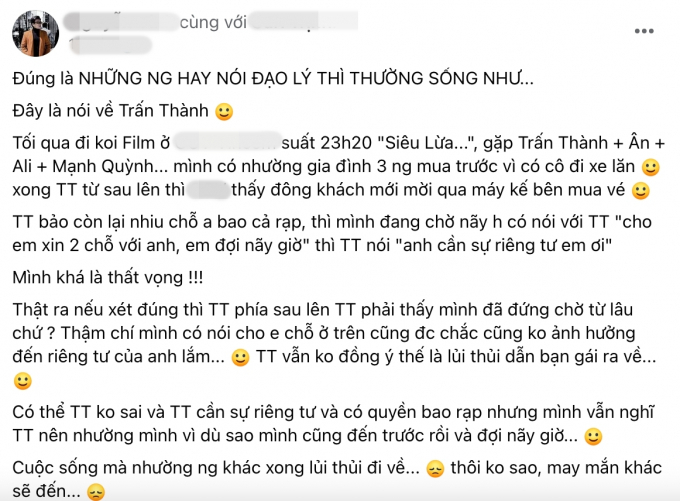 Trấn Thành dính phốt muốn riêng tư tại rạp chiếu phim: Ali Hoàng Dương bênh vực, Hari Won gây sốc - Hình 1