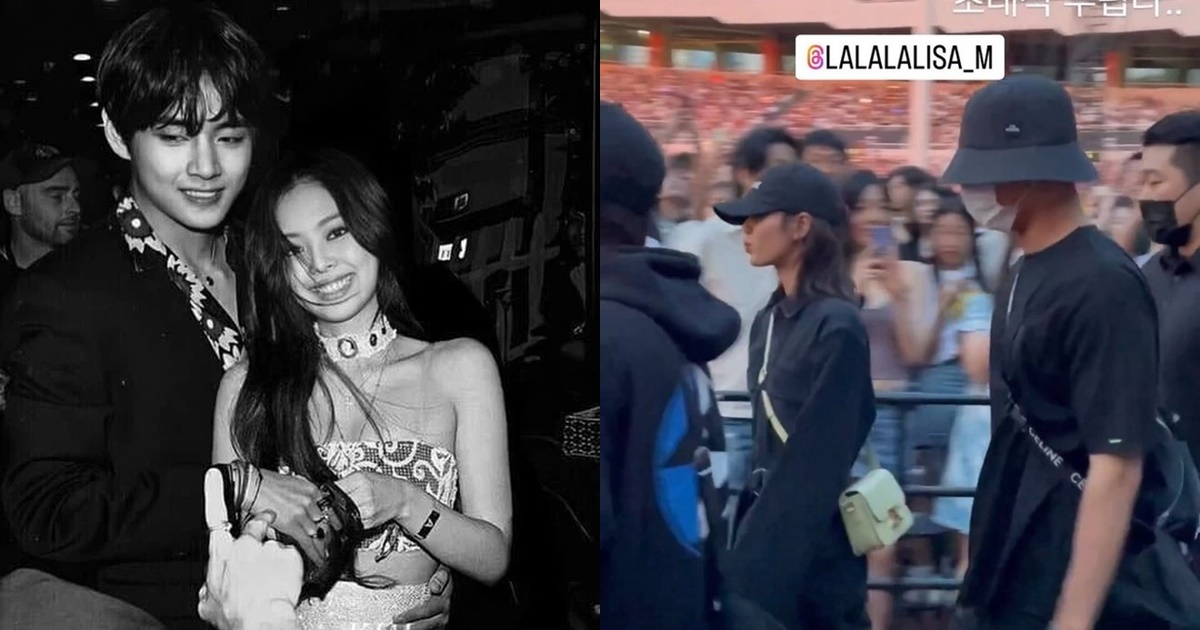 Jennie shakes hands with V (BTS) to pull Lisa 