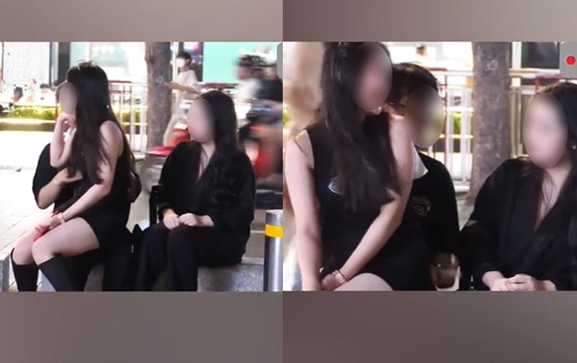 Nhiều hotgirl thiếu vải liều mình ngồi lên đùi bạn trai người khác trên phố đi bộ: Chuyện gì đây? - Hình 1