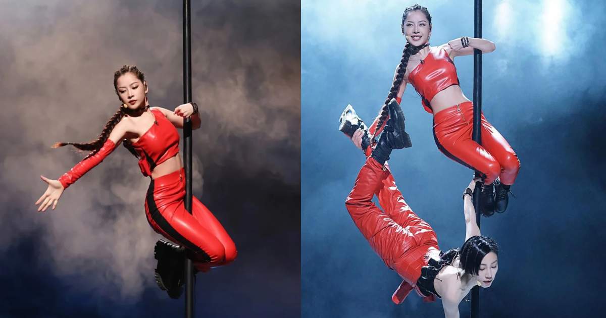 Billionaire beats the wind 2023: Chi Pu falls and hits her back when dancing poles, gets a perfect score, defeats big sister Cbiz - Photo 9
