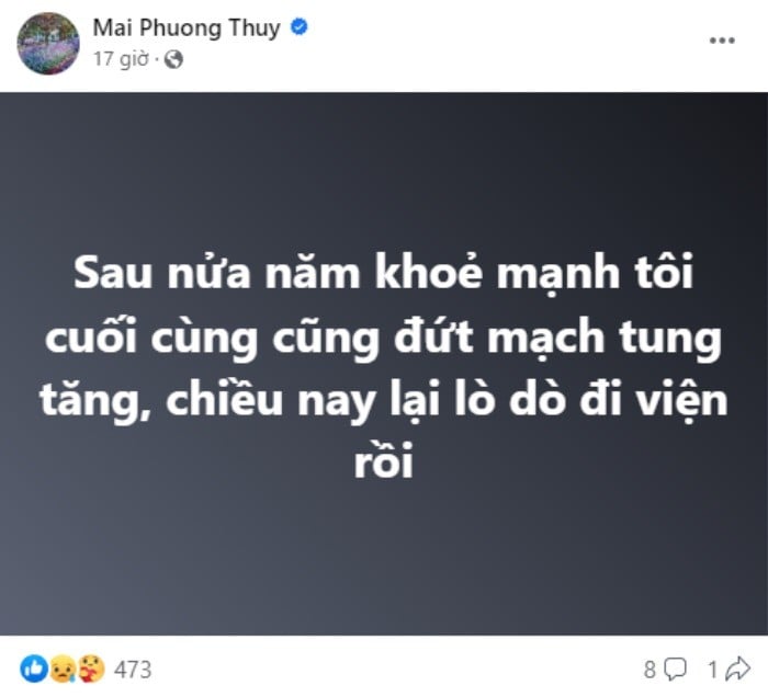 Mai Phuong Thuy caused panic when she had a health problem, the whole ...