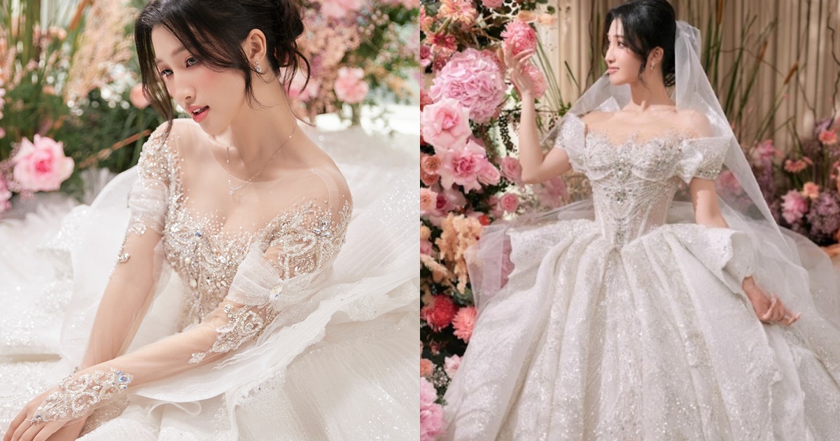 Á hậu Phương Nhi lộ ảnh diện váy cưới, fan đặt nghi vấn chuẩn bị lên xe hoa? - Hình 10