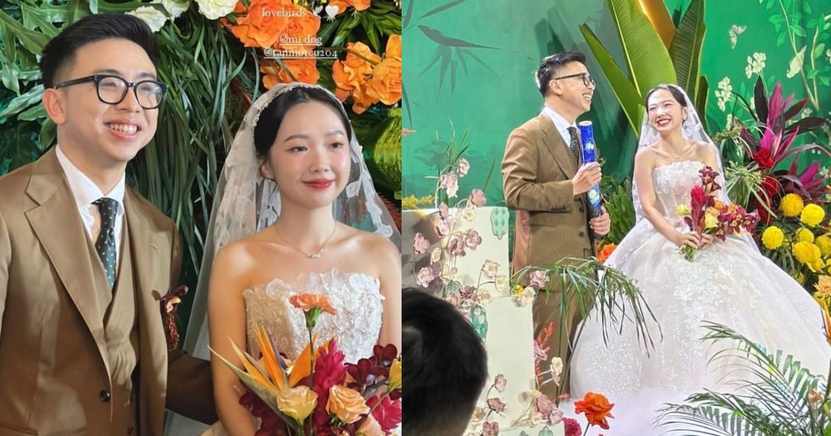 Tan Mo Cu stormed the internet on his wifes wedding day, his wife gave strange objects everyone was bewildered - Photo 9