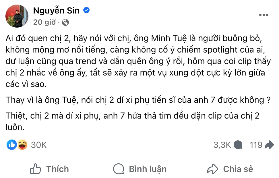 Nguyễn Sin dằn mặt bà Phương Hằng vì dám đụng chạm vào thầy Minh Tuệ - Hình 1