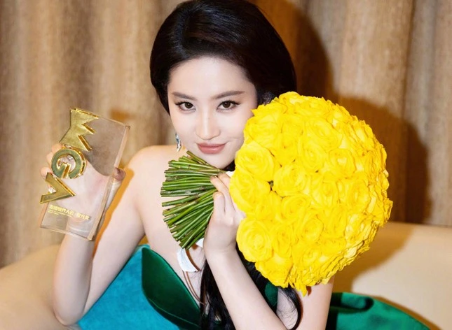 Liu Yifei received ridicule despite winning a high award, her real beauty was criticized for being too harsh. - Photo 2