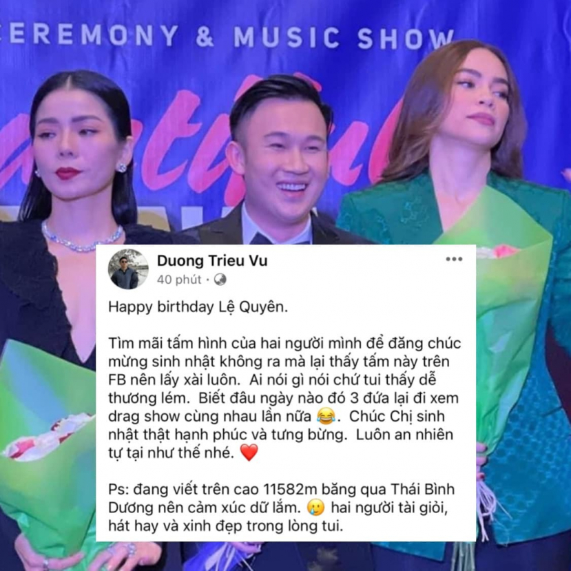 Dương Triệu Vũ kém duyên vì lấy ảnh Hà Hồ chúc mừng sinh nhật Lệ Quyên - Hình 1