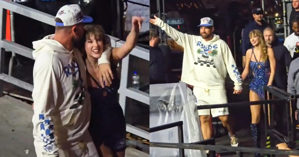 Taylor Swift and her boyfriend stick like sam after the show, falling in love in front of fans - Photo 7
