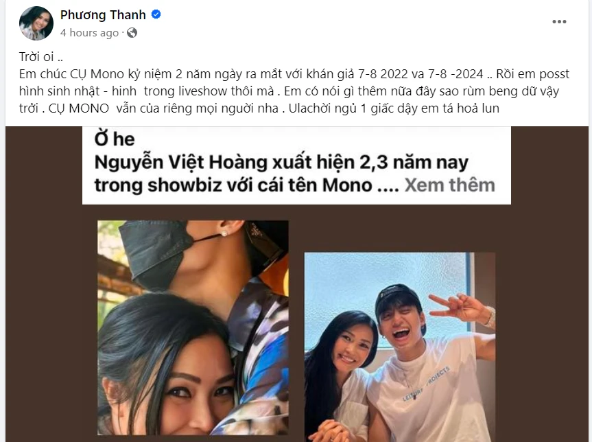 Phương Thanh đăng ảnh ôm ấp MONO, ngầm công khai mối tình với em trai Sơn Tùng? - Hình 3