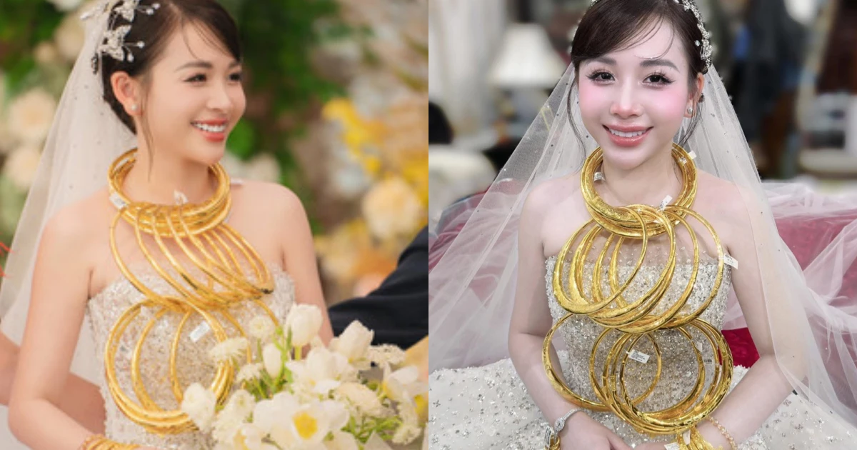 Cô dâu đeo chục chiếc kiềng, thời gian chốt cưới mới sốc, CĐM phát hiện 1 điều - Hình 7