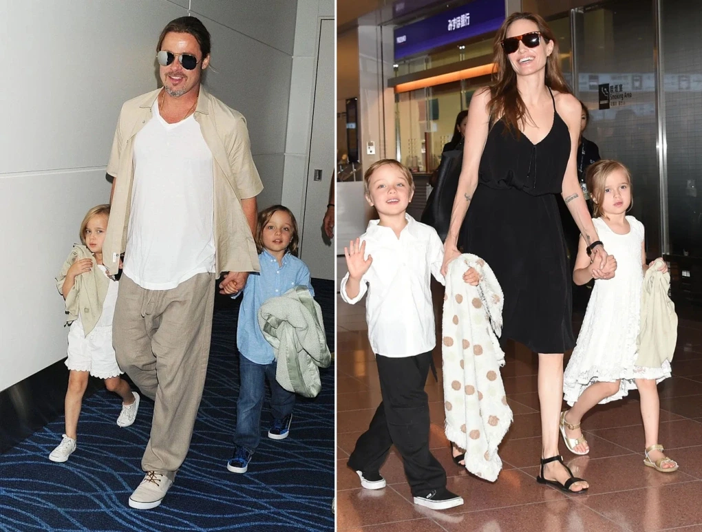 Angelina Jolies biological son opposes Pax Thiens playfulness, politely down the street - Photo 3