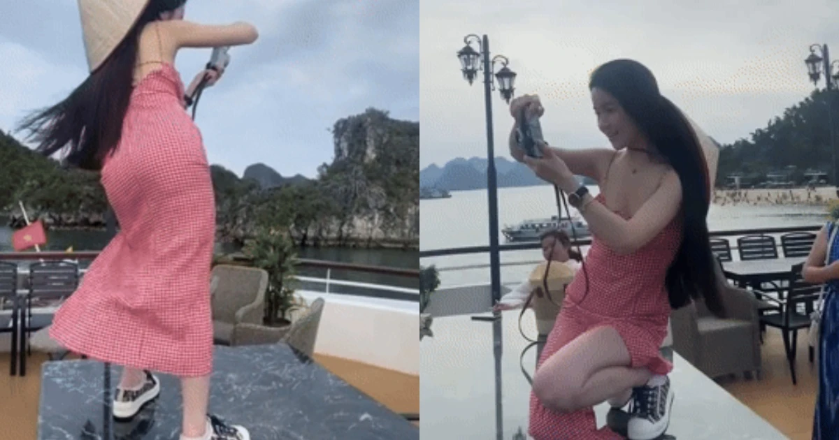 Quang Hais wife was said to be rude for wearing shoes on the dinner table to take photos for her husbands house - Photo 8