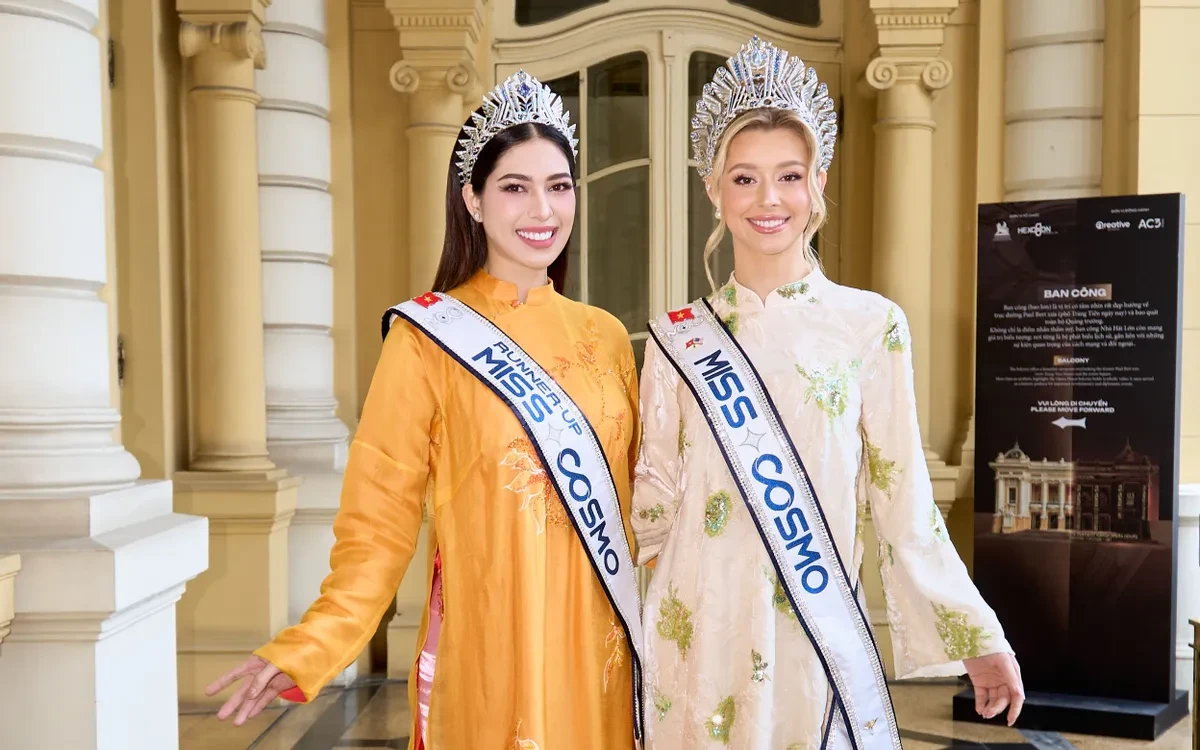 Top 2 Miss Cosmo 2025 learn Vietnamese, skip Tet family reunion to surprise fans - Photo 2