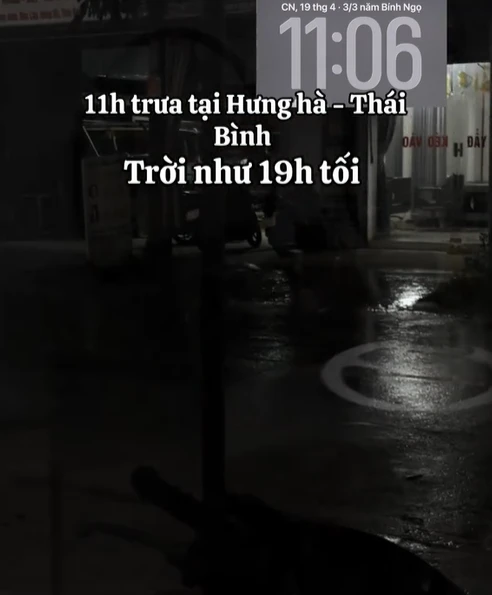 Bầu trời Hưng Yên đang sáng trưng bỗng tối sầm giữa trưa, CĐM mua đồ tích trữ? - Hình 4