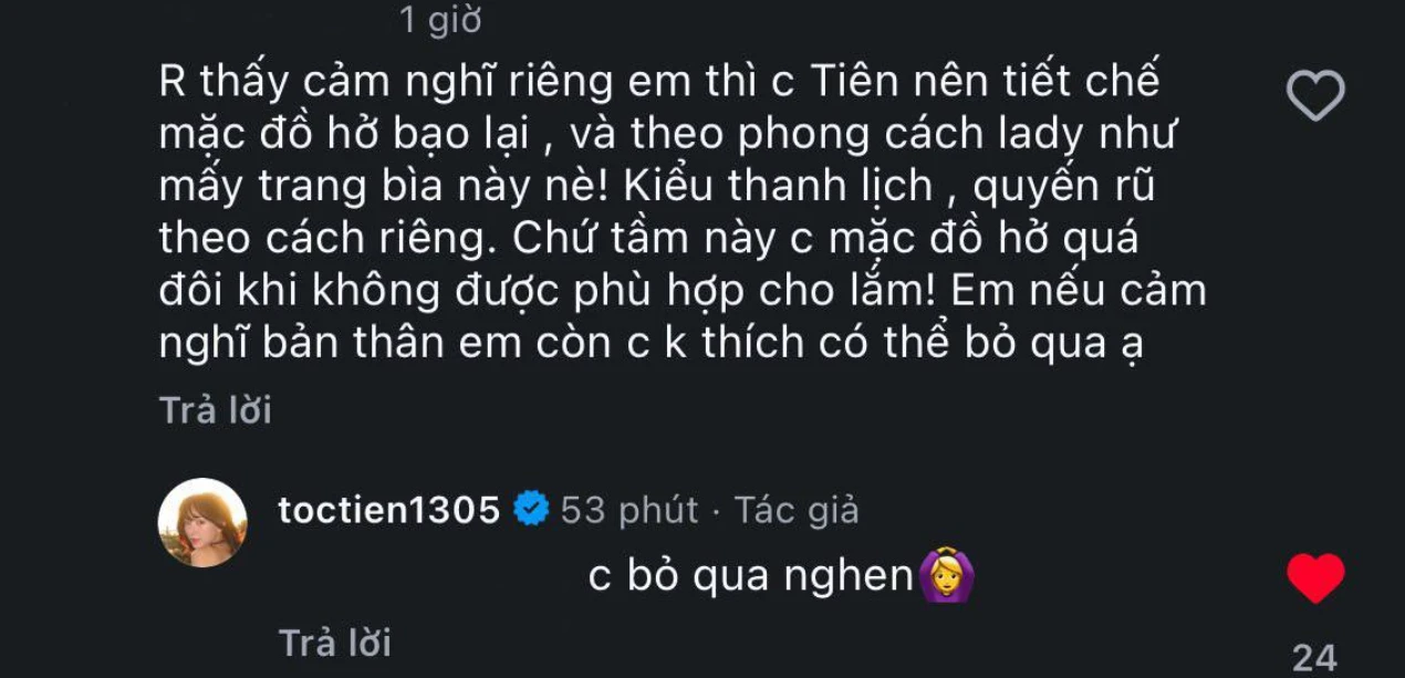 Tóc Tiên phản ứng gắt trước lời nhắc bớt hở hang hậu ly hôn, fan ngỡ ngàng idol - Hình 2
